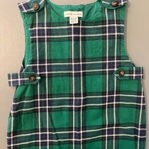 Janie and Jack Green Tartan Overalls 18-24 months